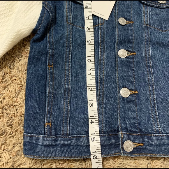 7 For All Man Kind Girls’ Denim with Sweater Sleeve Jacket - Picture 5 of 8